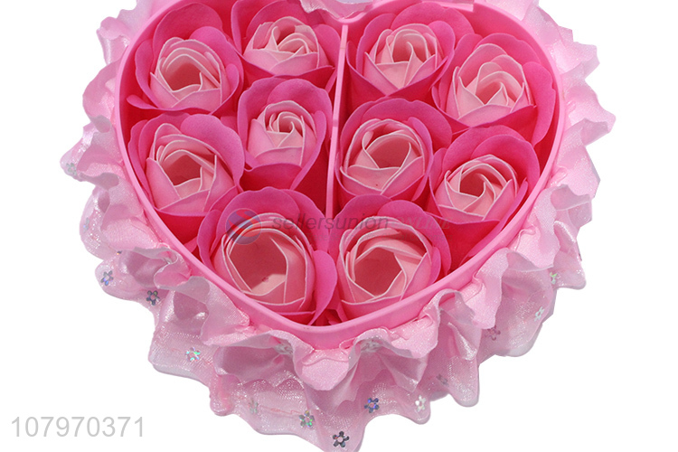 High quality soap flower Valentine's Day gift set artificial flower set