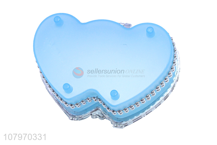 Online wholesale heart shape plastic jewelry box container with pearls