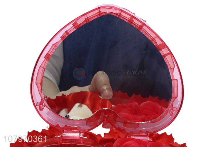 Wholesale flower and bear Valentine's Day gift set in heart shaped box