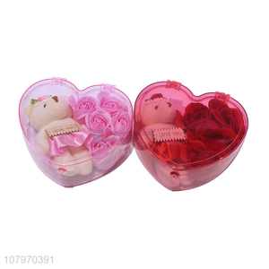 Factory wholesale rose and bear Valentine's Day gift set for women