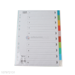 Yiwu wholesale durable color paper index divider file divider