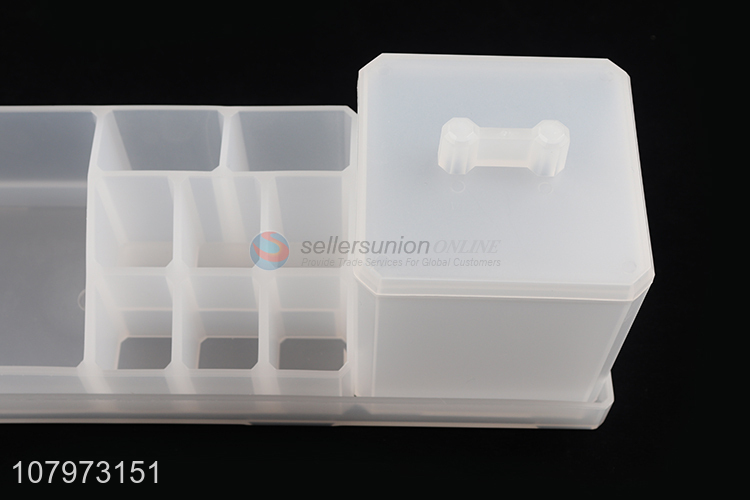 High quality small multi-use plastic makeup storage box cosmetic brush holder