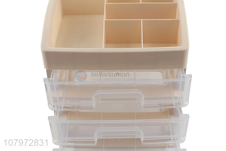 New arrival multifunction 3 layers plastic desk drawer plastic storage box