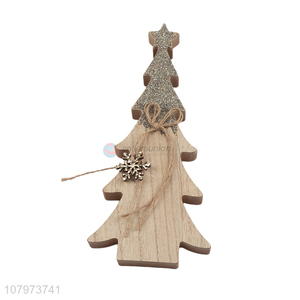 Top product festive Christmas tree hanging wooden ornament wall art decoration