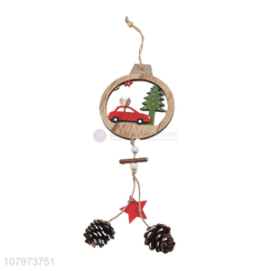 China supplier hanging wooden Christmas ornament for Christmas indoor decoration