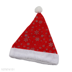 Top quality red plush christmas hat party cosplay decoration