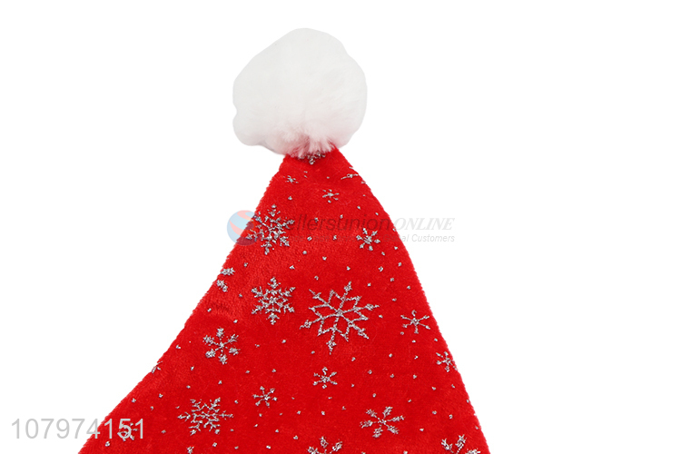 Top quality red plush christmas hat party cosplay decoration