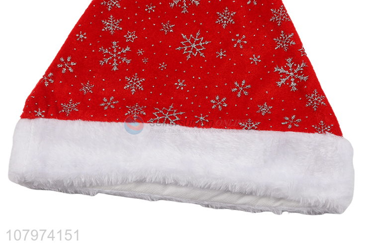 Top quality red plush christmas hat party cosplay decoration