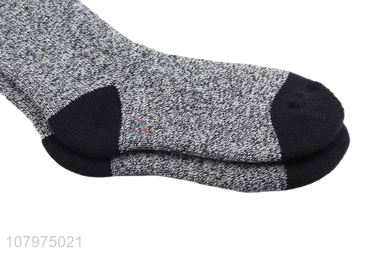 Hot selling men knitted home socks slippers for autumn and winter