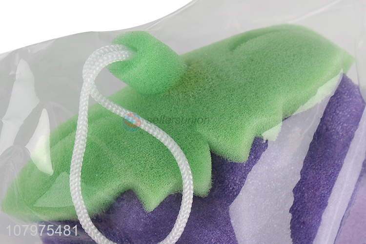 New hot sale 3d grape shape kids body cleaning bath sponge