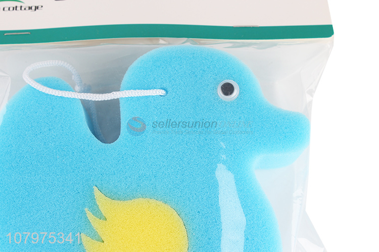 China supplier duck shape shower sponge children bath sponge