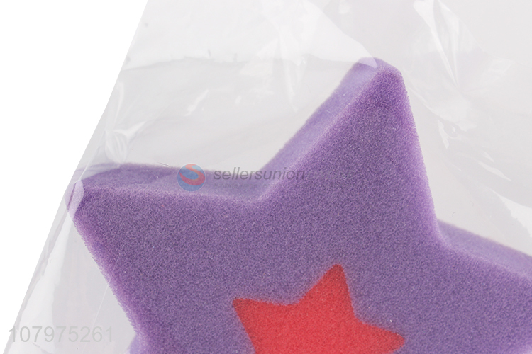 China factory star shape bath sponge soft exfoliating puff