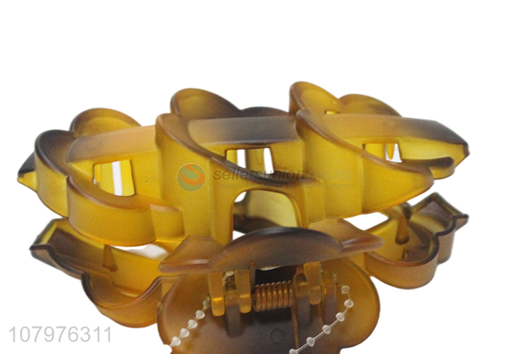 Fashion style plastic non-slip summer lady hair claw clips