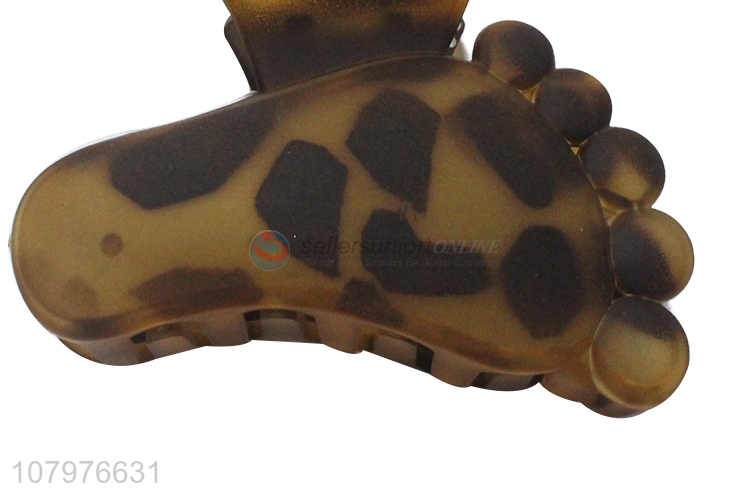 Best selling foot shape plastic women hair claw clips for thick hair