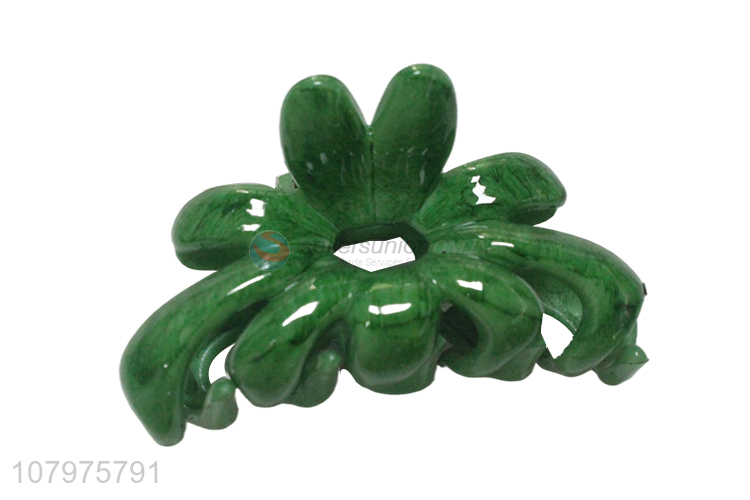 China products green plastic hair accessories hair claw clips