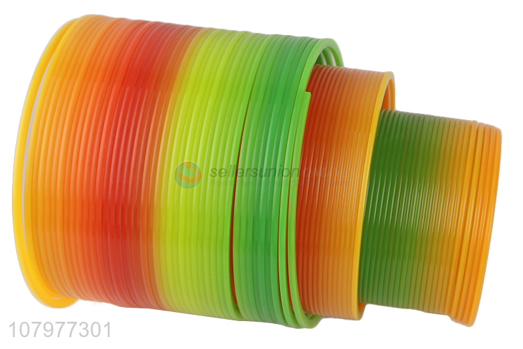 China wholesale kids rainbow circle spring toys for gifts