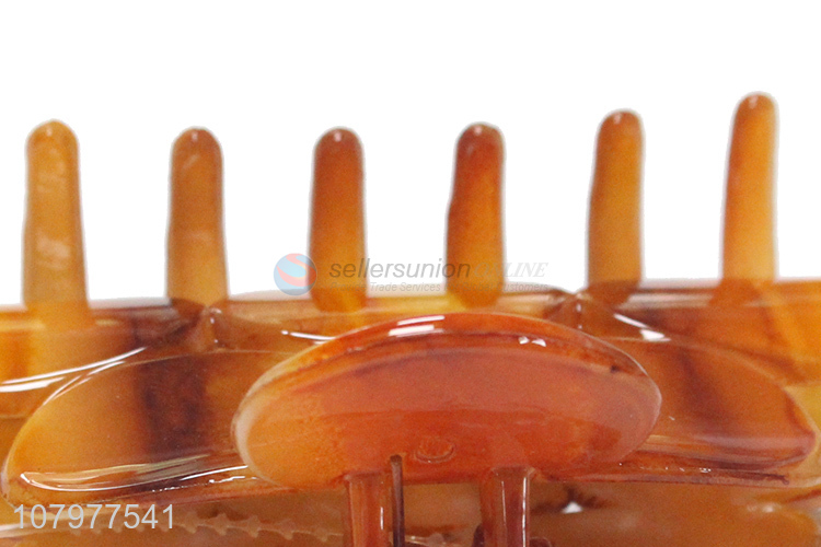 Factory direct sale orange plastic gripping clip ladies temperament hairpin