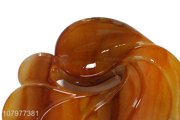 Low price wholesale orange hairpin ladies temperament grabbing clip