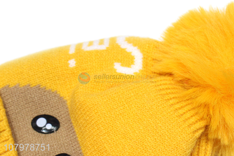 China imports kids winter hat children pom pom beanie skull cap for boys