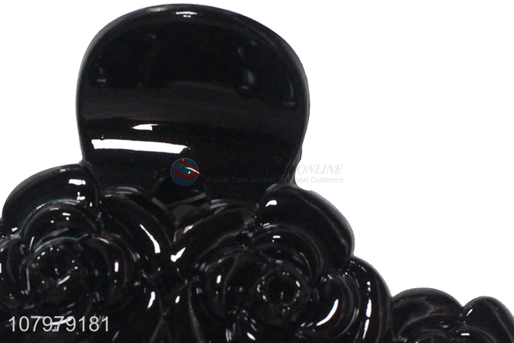 Hot Selling Flower Pattern Plastic Hair Claw Clip