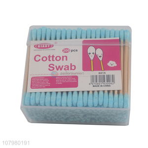 China wholesale daily use wooden stick cotton swabs for cleaning