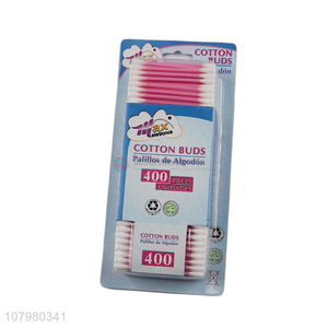 Cheap price 400pieces personal care double-headed cotton swabs for sale