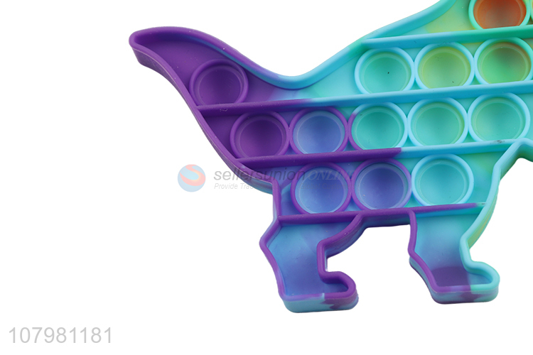 Hot selling dinosaur shape push pop bubble fidget sensory toy for autisem
