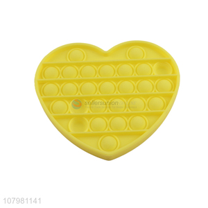 New arrival heart shape push pop bubble fidget sensory toy anti-stress toys