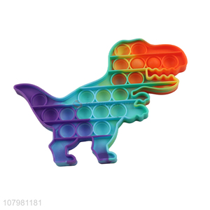 Hot selling dinosaur shape push pop bubble fidget sensory toy for autisem