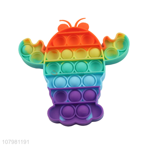 Yiwu market crayfish shape push bubble fidget sensory toy kids educational toys