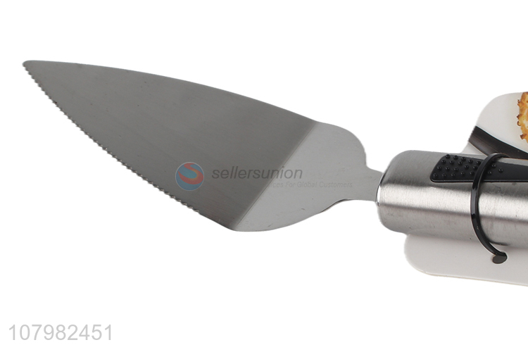 Wholesale silver stainless steel universal pointed spatula for kitchen