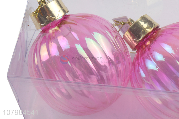 Hot sale 2pieces christmas ball hanging ornaments for decoration