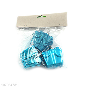 Top products blue gift box shape hanging ornaments for xmas tree