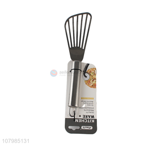 Hot selling stainless steel fan shape fish spatula cooking turner