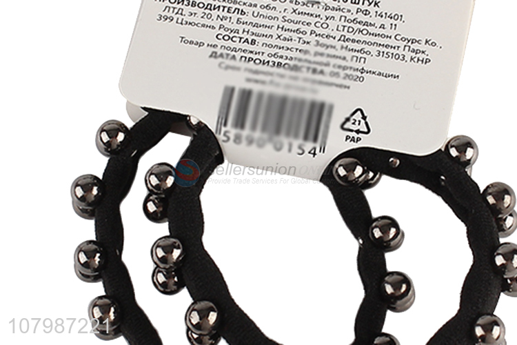 Top quality black pearl head rope ladies temperament hair accessories