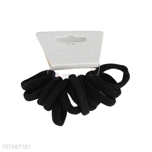 Low price wholesale black simple rubber <em>band</em> ladies <em>hair</em> accessories