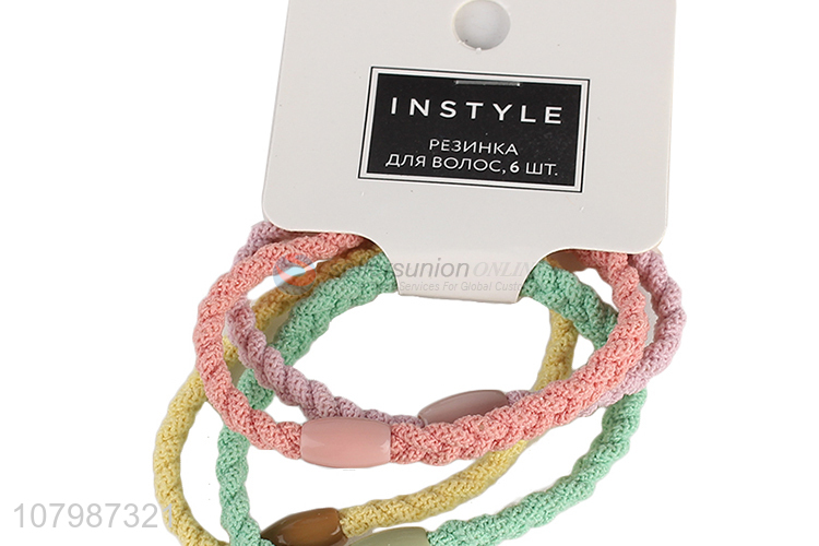 Wholesale multicolor head rope ladies hair accessories set