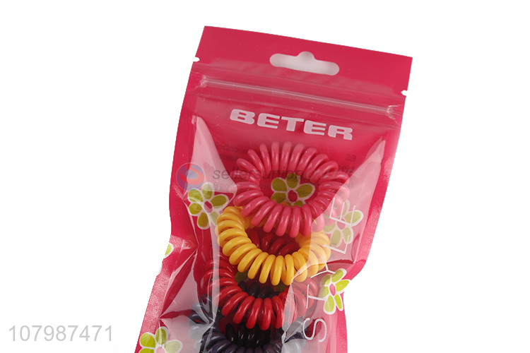 Yiwu market multi-color telephone cord hair accessories for ladies