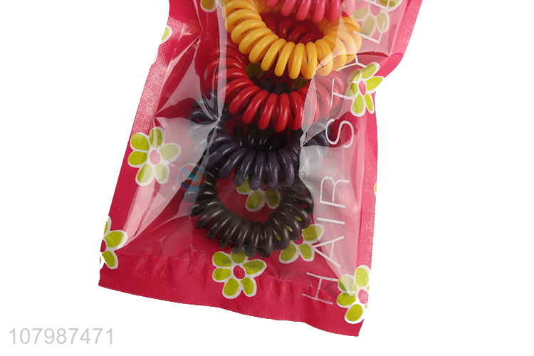 Yiwu market multi-color telephone cord hair accessories for ladies
