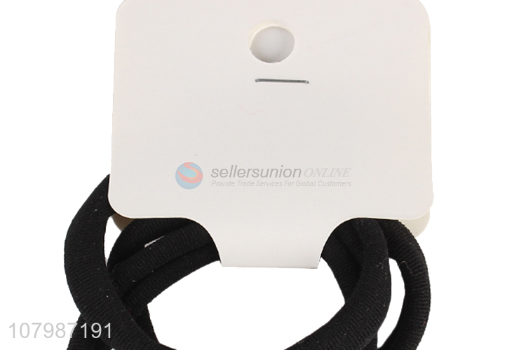 Good quality black simple rubber band ladies hair accessories for sale