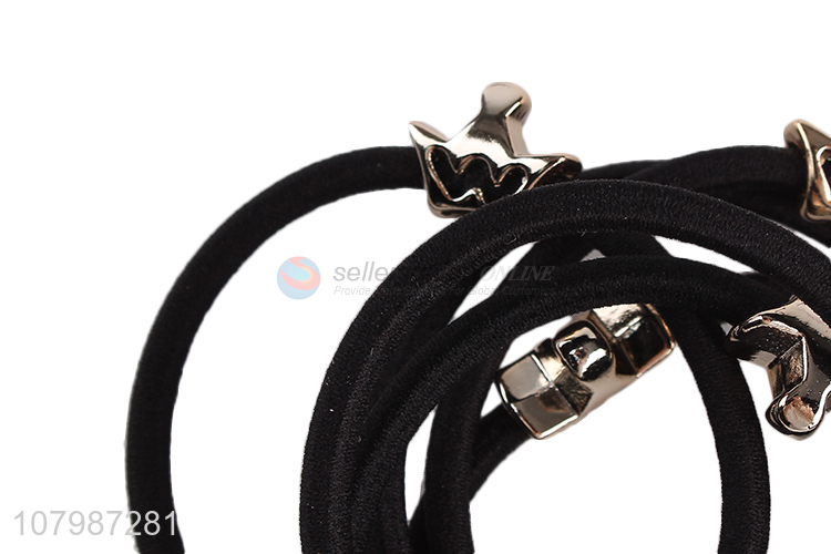 High quality black simple headband with gold beads for ladies