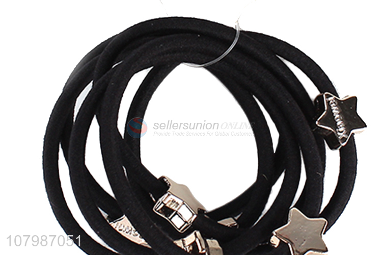 Factory direct sale black headband with gold beads for ladies