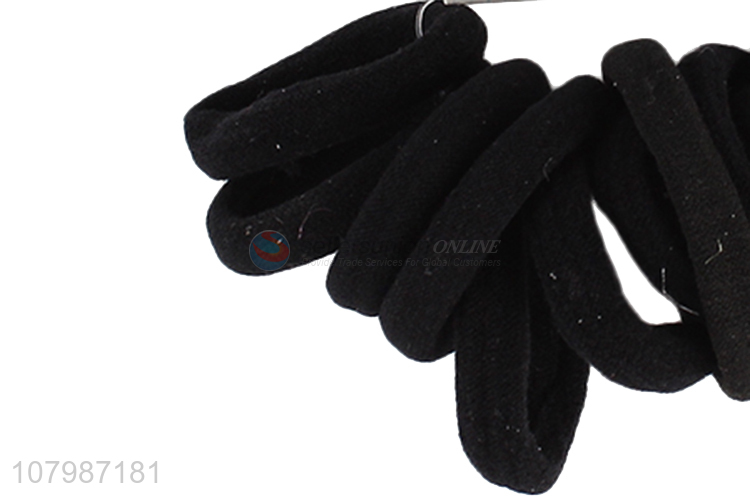 Low price wholesale black simple rubber band ladies hair accessories
