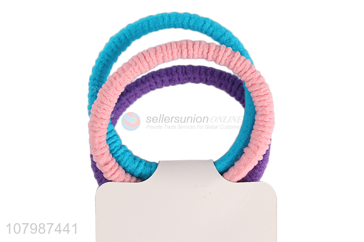Good quality multicolor simple hair rope band ladies accessories for sale