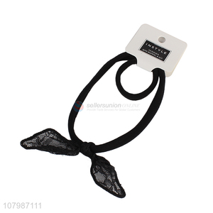 New arrival black <em>bow</em> <em>tie</em> head rope ladies hair accessories for sale