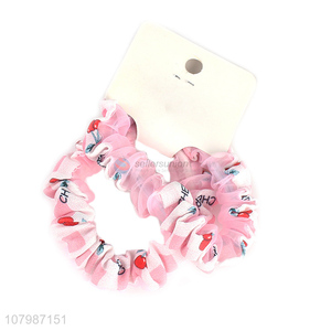 Yiwu wholesale pink fashion ladies temperament rubber <em>band</em> <em>hair</em> accessories