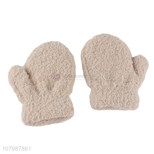Good price pink plush gloves windproof gloves wholesale