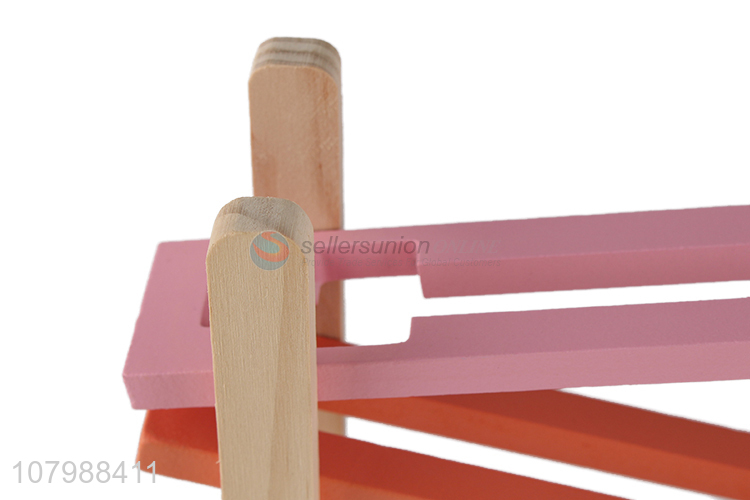 Latest products colourful wooden ramp race toy with high quality