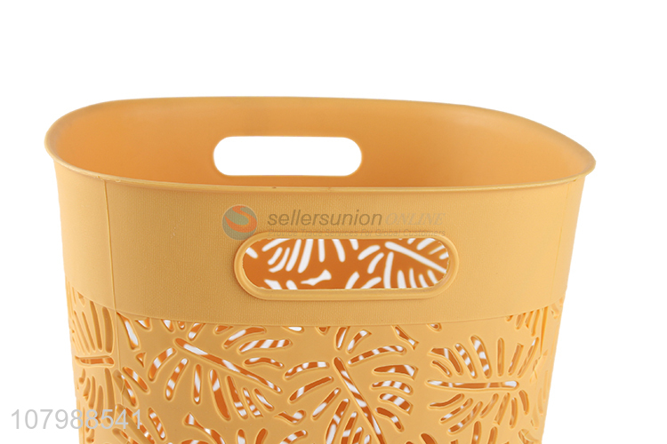 New arrival fashionable hollowed out plastic garbage can waste paper basket