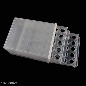 Hot items transparent 60 holes double-layered plastic egg storage box egg holder